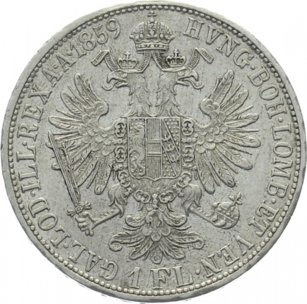 Österreich 1 Florin 1859 A - Franz Josef I.